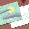 Postal ilustrado Cachalote